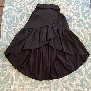 New With Tags Eliza J Size 14 Black High-Low Formal Skirt with Bow NWT